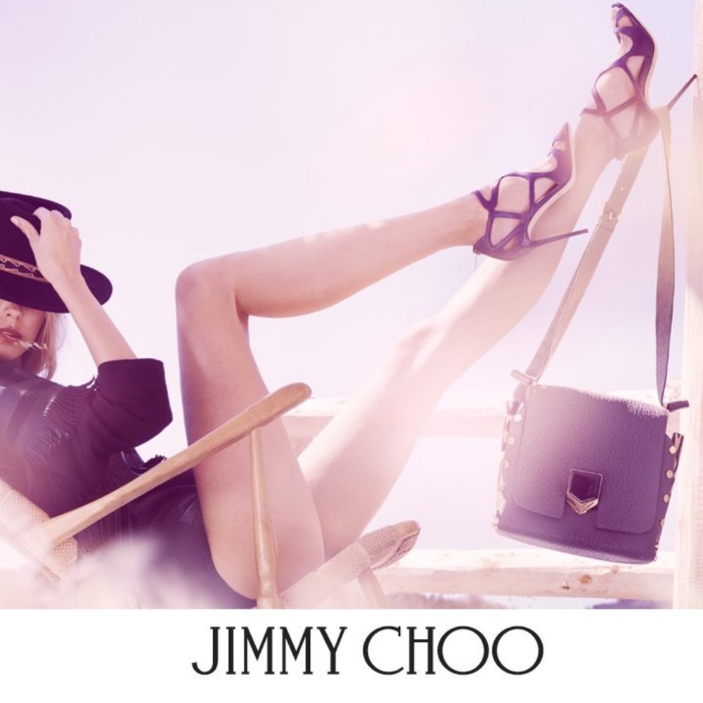 JIMMY CHOO LOCKETT‎ XB CROSSBODY BAG PURPLE LEATHER